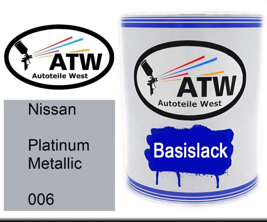 Nissan, Platinum Metallic, 006: 1L Lackdose, von ATW Autoteile West.